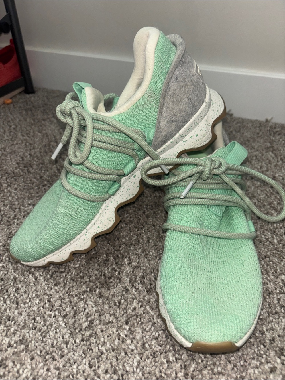 Sorel Mint Green and Gray Women's Sneakers